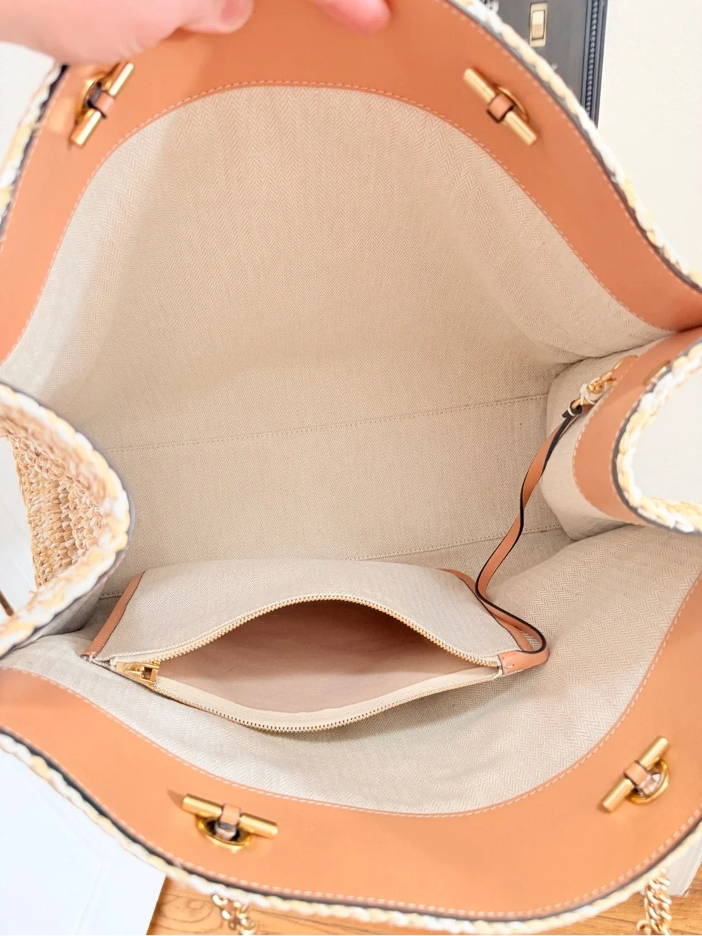 RARE Tory Burch Ella Rafia Tote